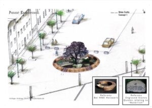 Steine, Holz und Blumenuhr